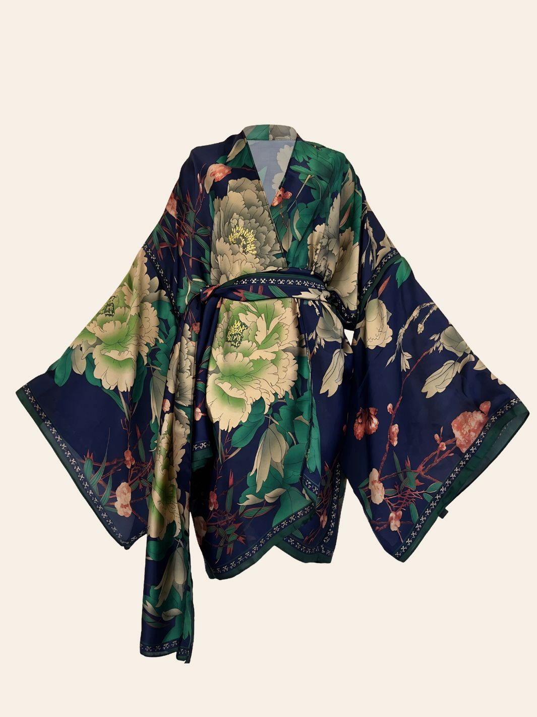 Kimono Plage Design Bleu & Vert