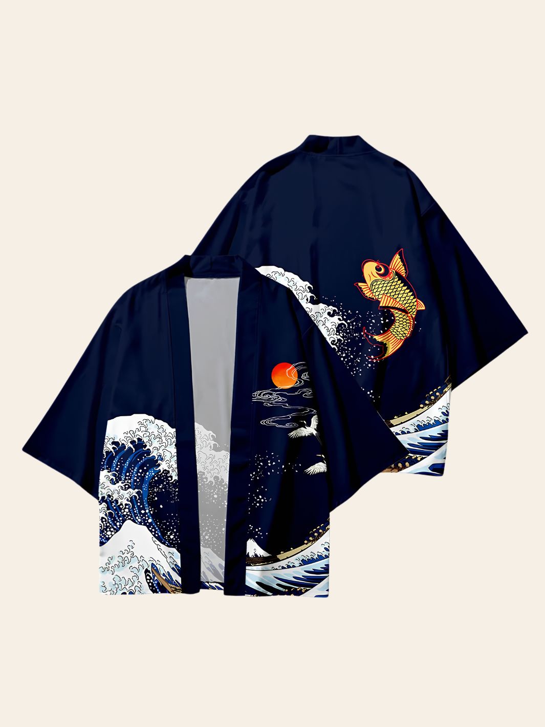 Veste Kimono Bleu Océan