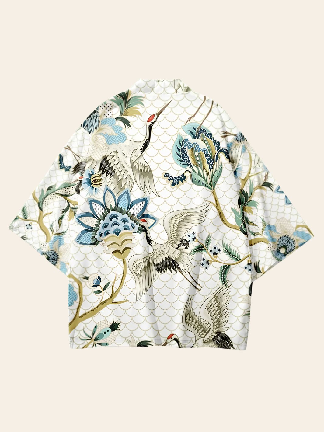 Veste Kimono Design Fleurs Japonaises