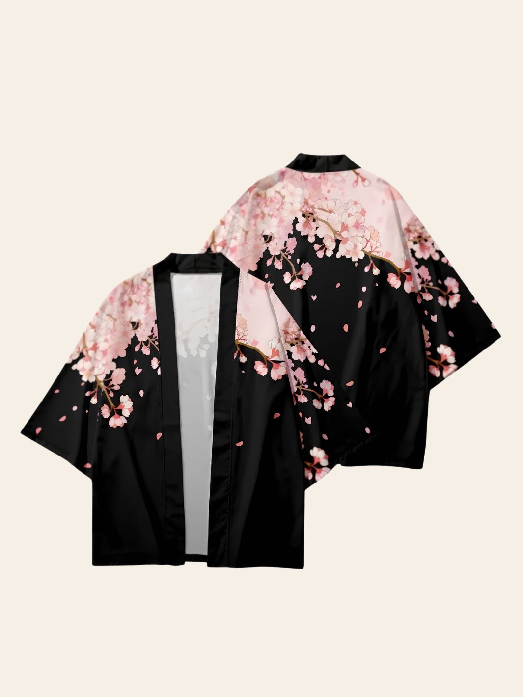 Veste Kimono Noire Hanami