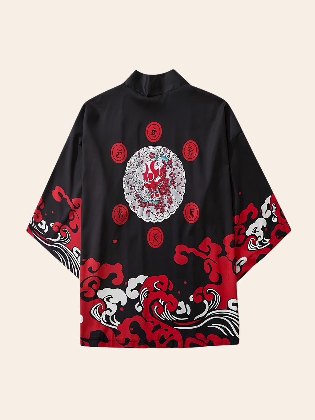 Veste Kimono Océan Rouge
