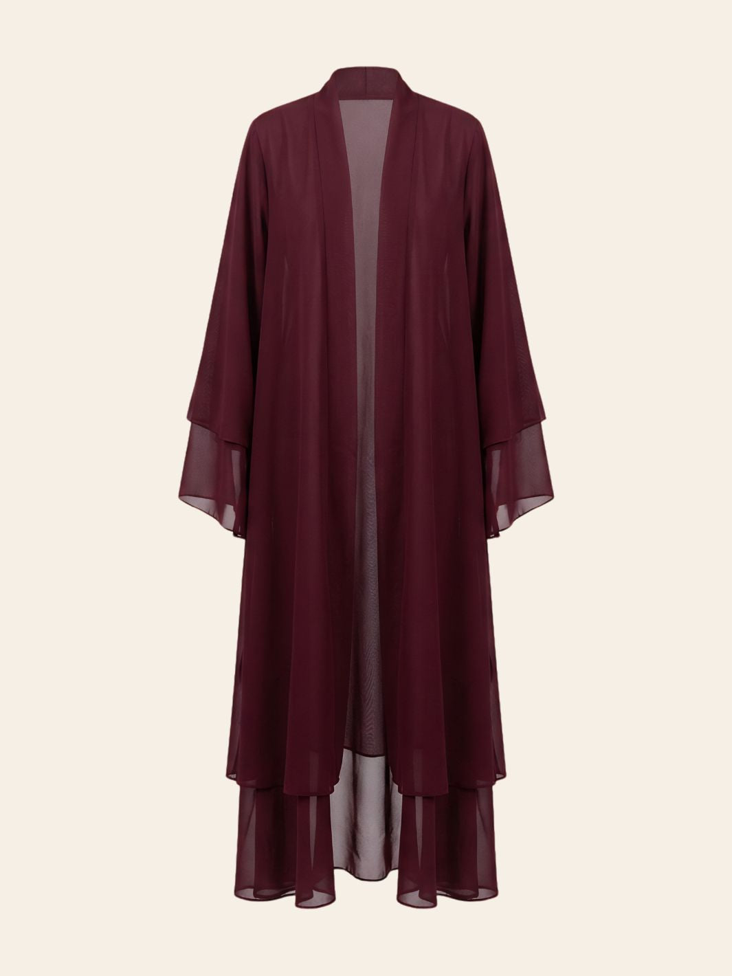 Abaya Kimono Rouge Foncée