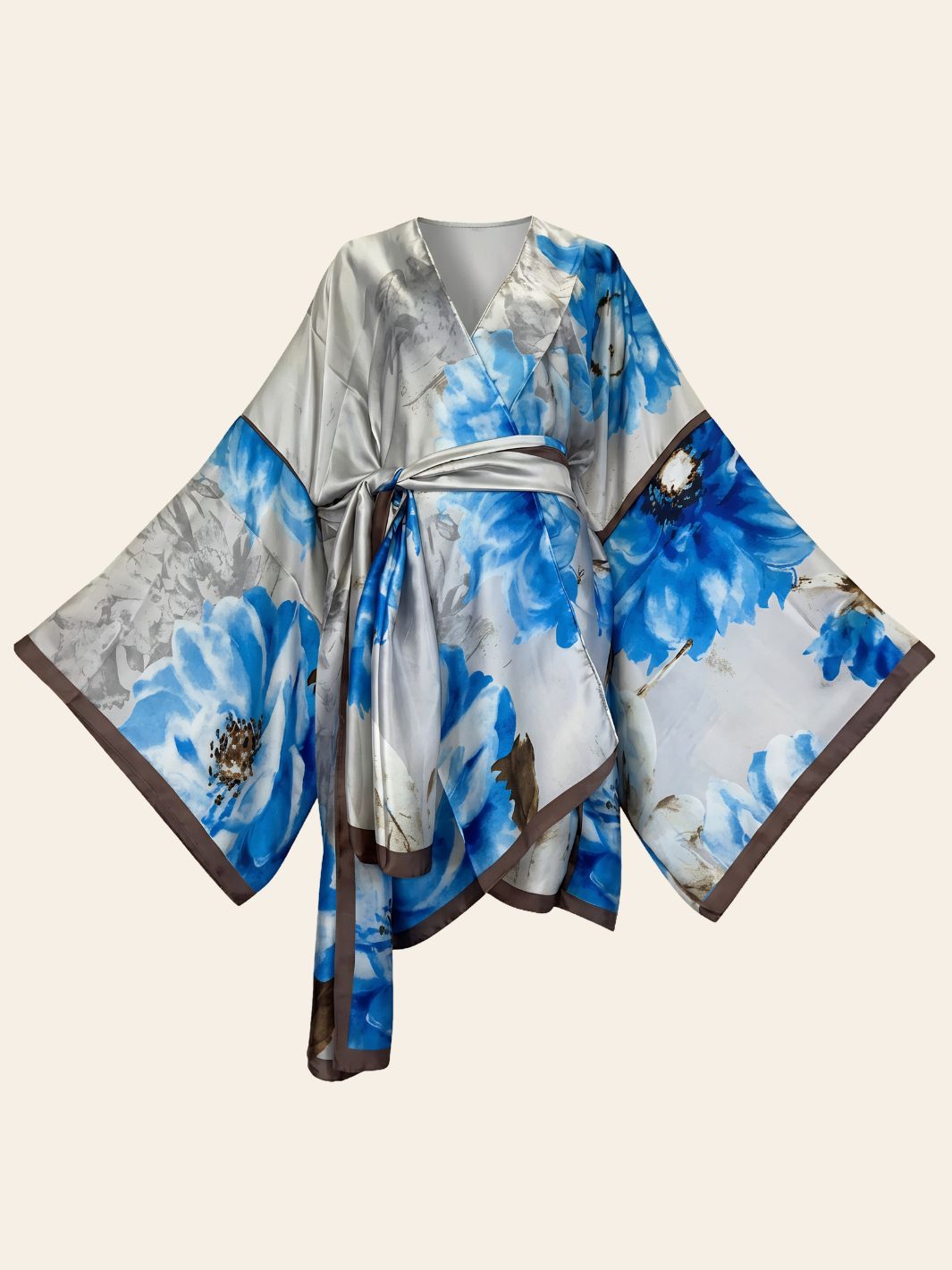 Kimono Plage Design Bleu & Blanc