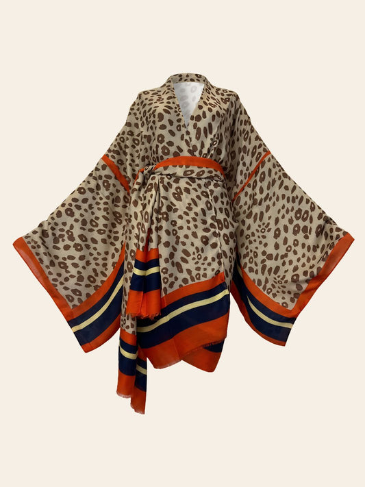 Kimono Plage Léopard Design