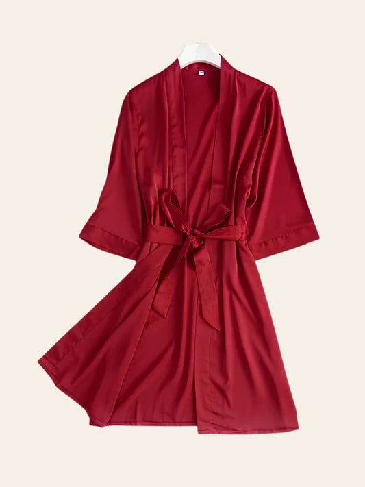 Robe Kimono Rouge Foncé