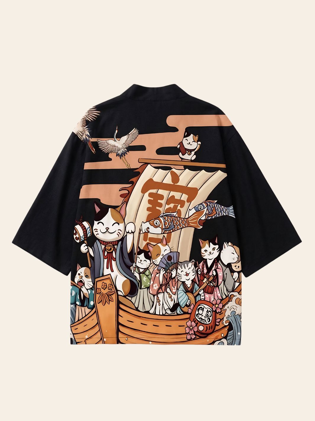 Veste Kimono Bateau & Chats