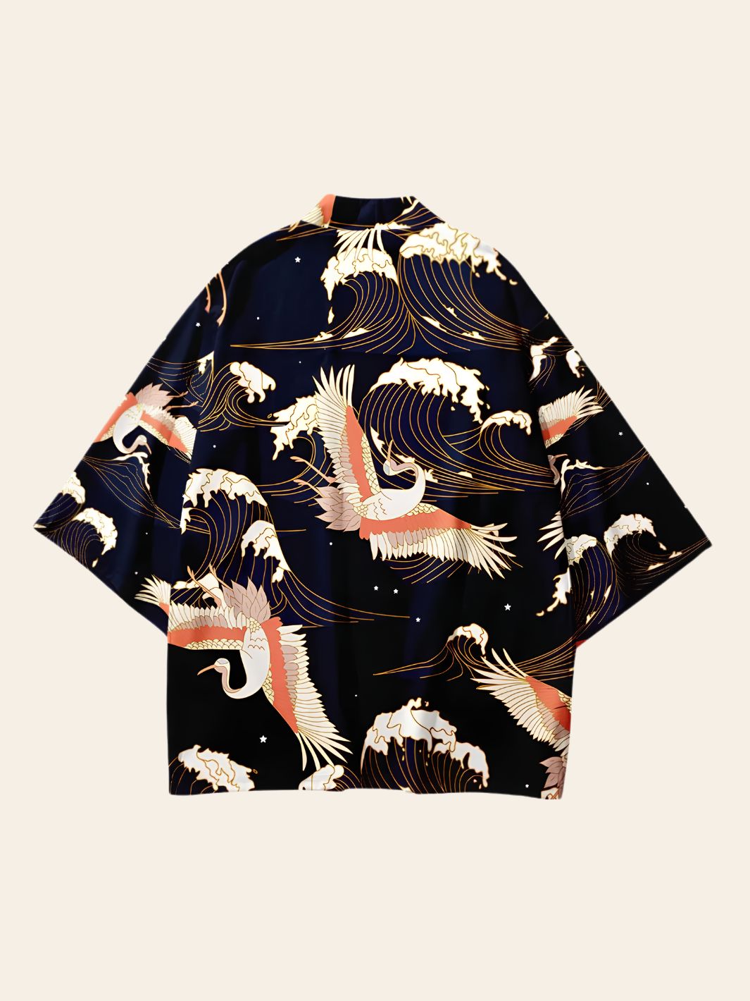 Veste Kimono Design Bleu Foncé