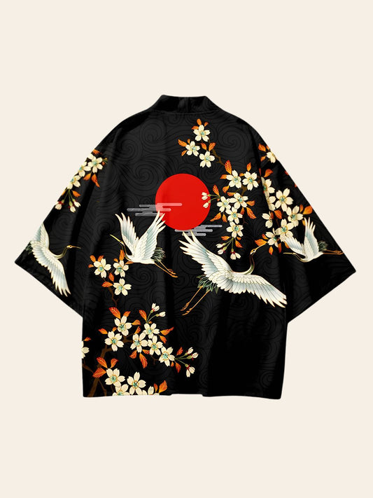 Veste Kimono Design Noir Japon